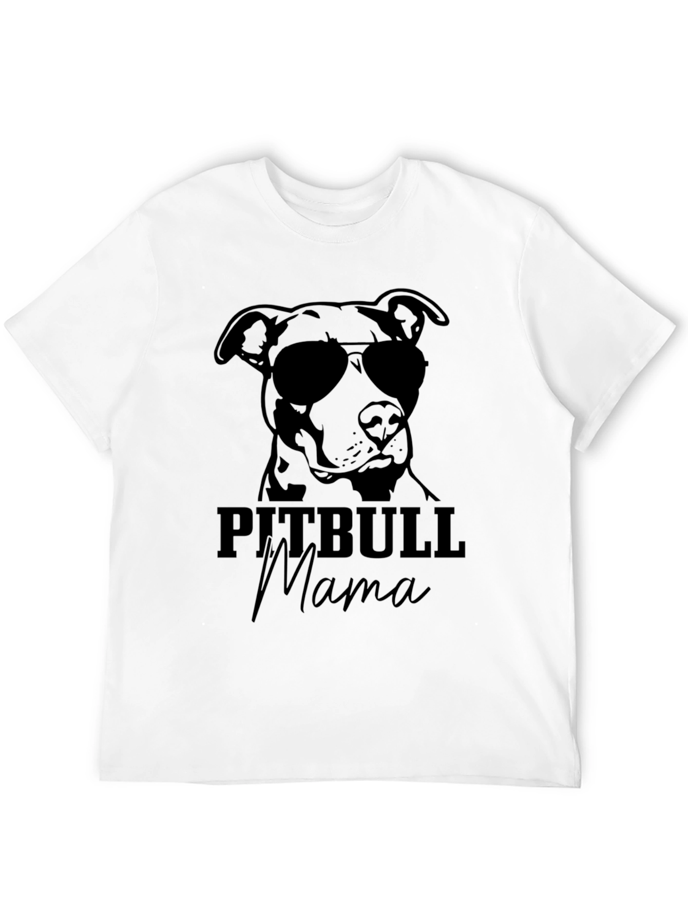 Pitbull Mama Black T-Shirt