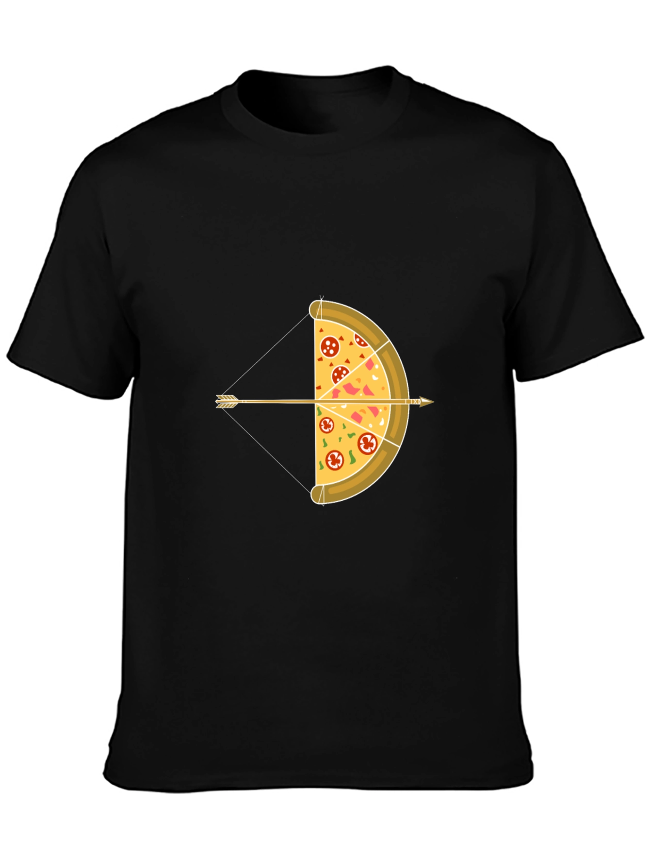 Pizza Archer T-Shirt - Novelty Bow and Arrow Tee
