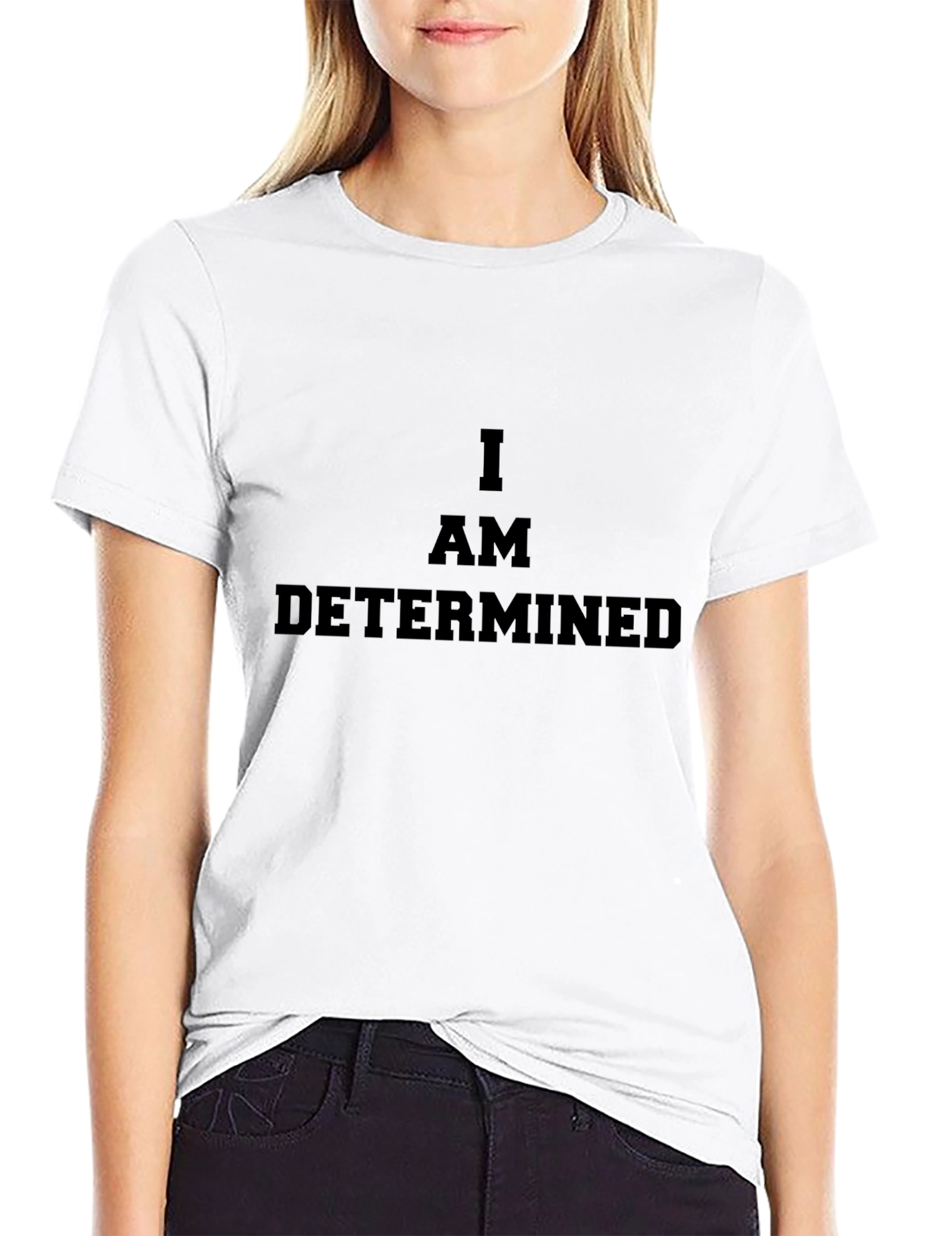 Determined Black T-Shirt - Motivational Graphic Tee