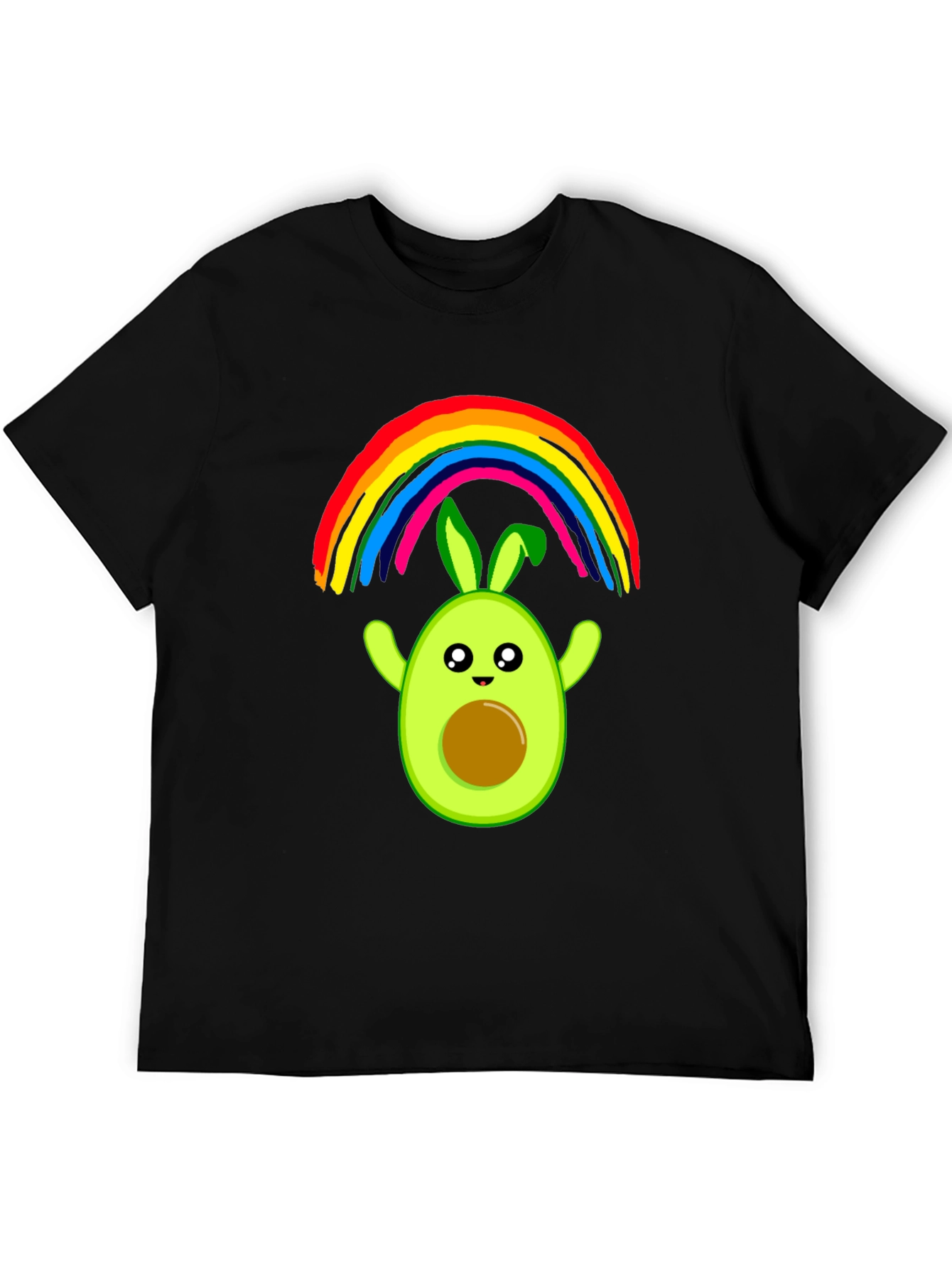Avocado Bunny Rainbow Graphic Tee