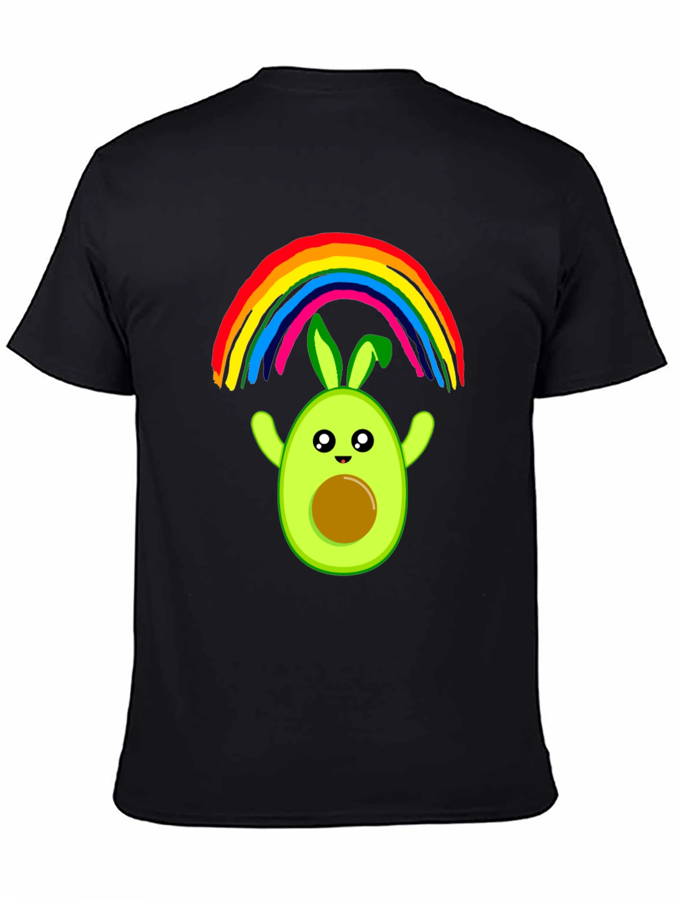 Avocado Bunny Rainbow Graphic Tee