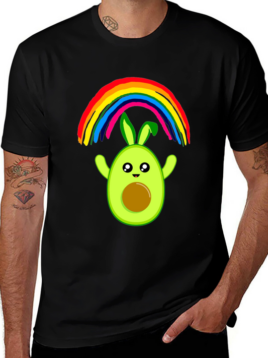 Avocado Bunny Rainbow Graphic Tee
