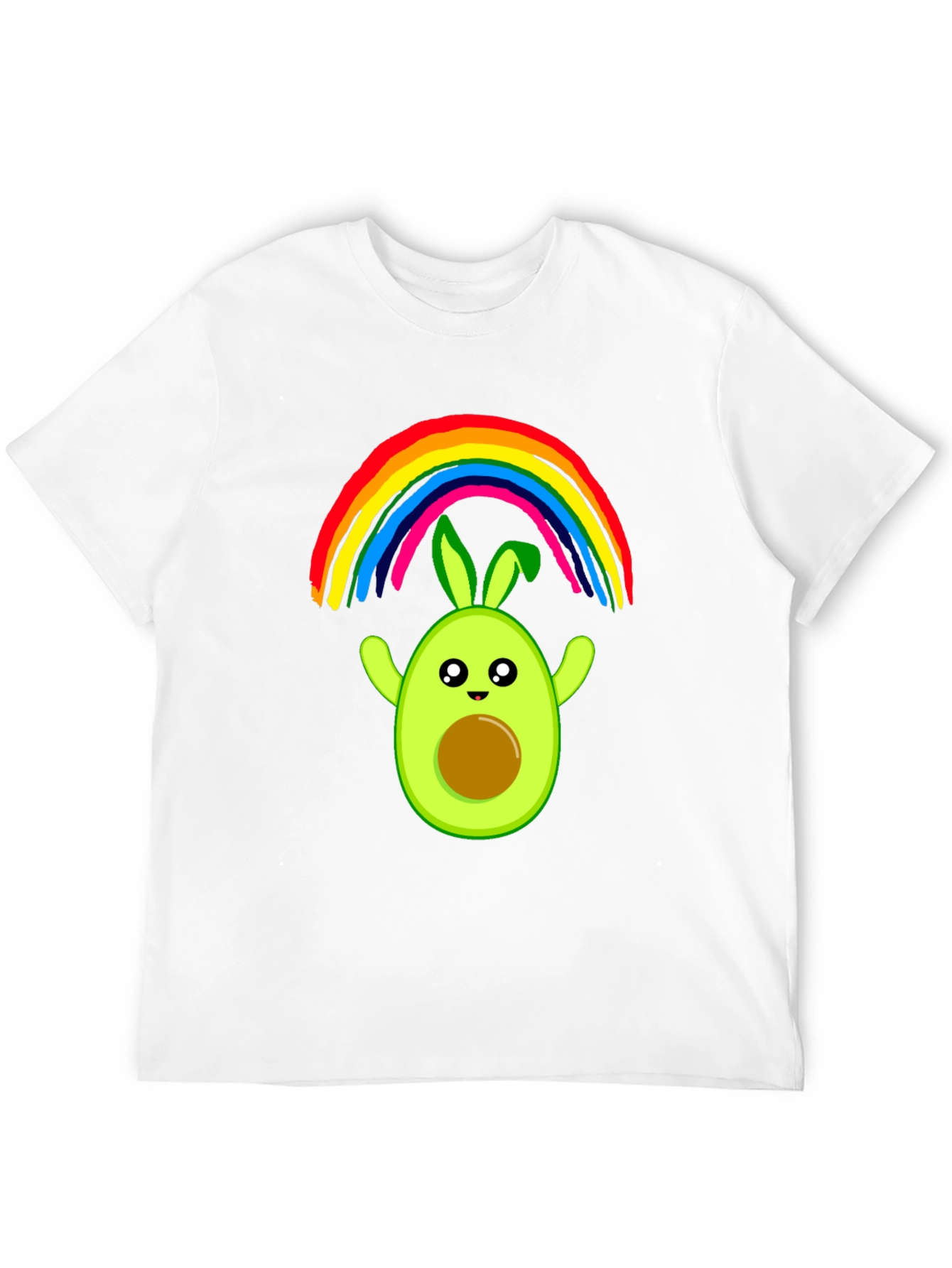 Avocado Bunny Rainbow Graphic Tee