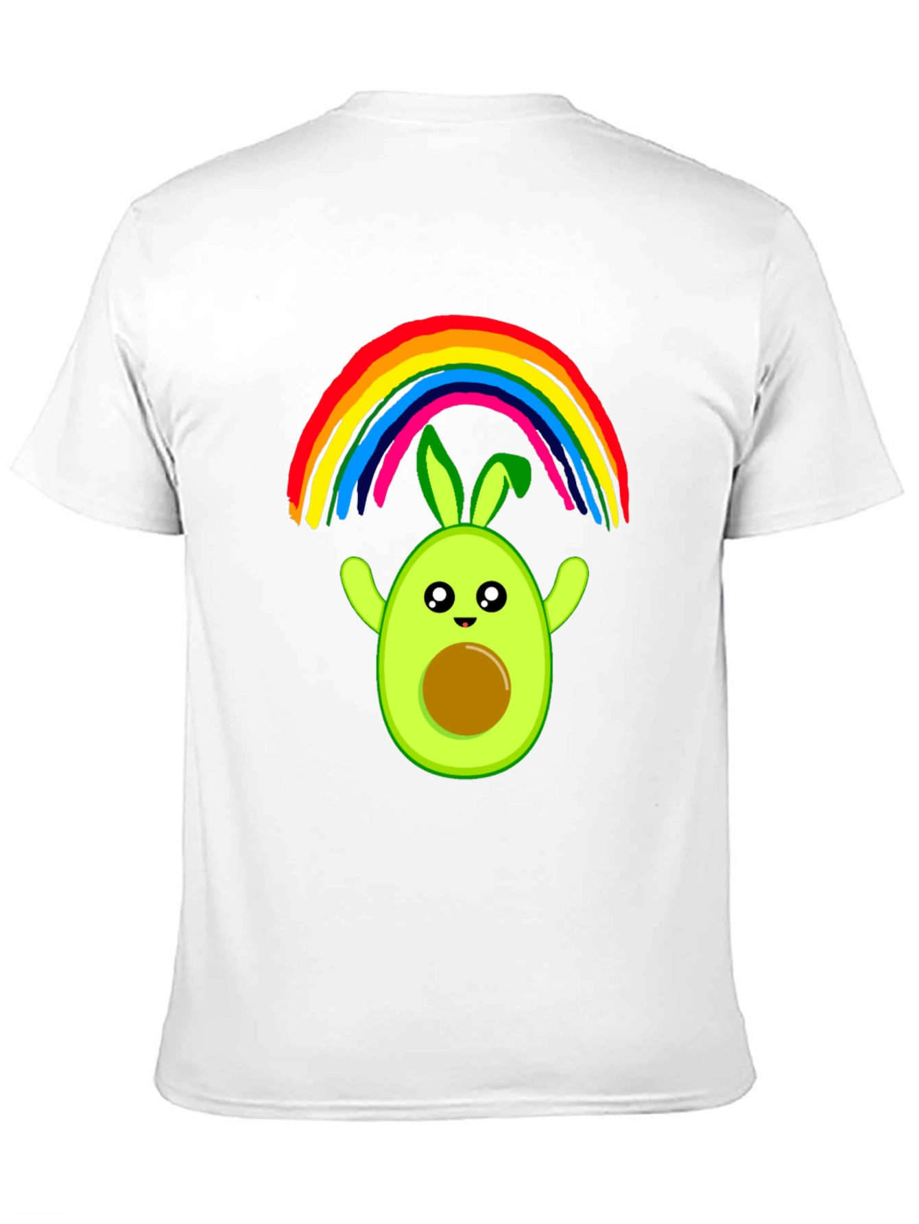 Avocado Bunny Rainbow Graphic Tee