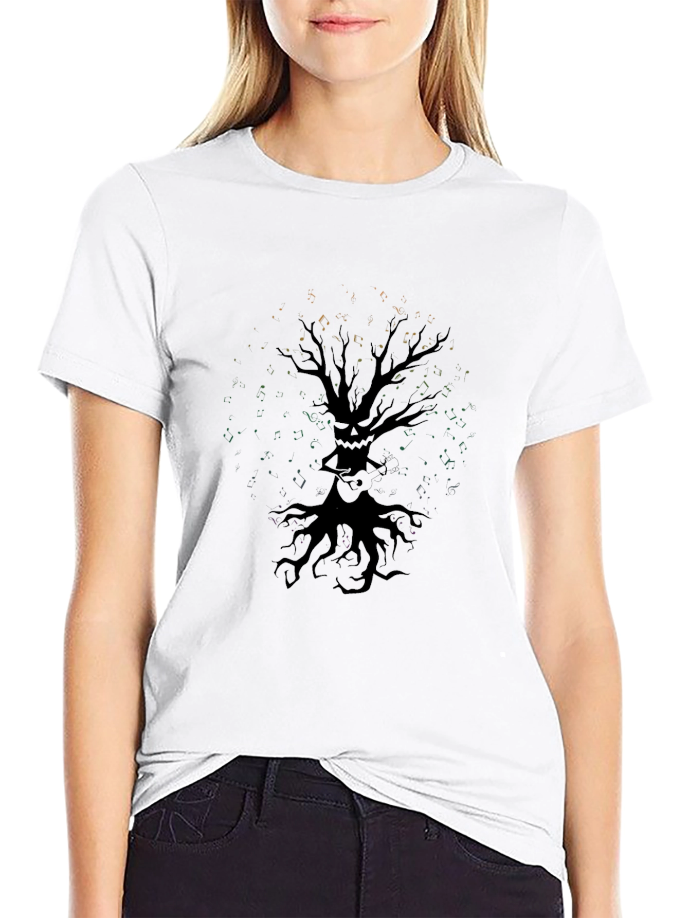 Spooky Tree Graphic Tee - Black