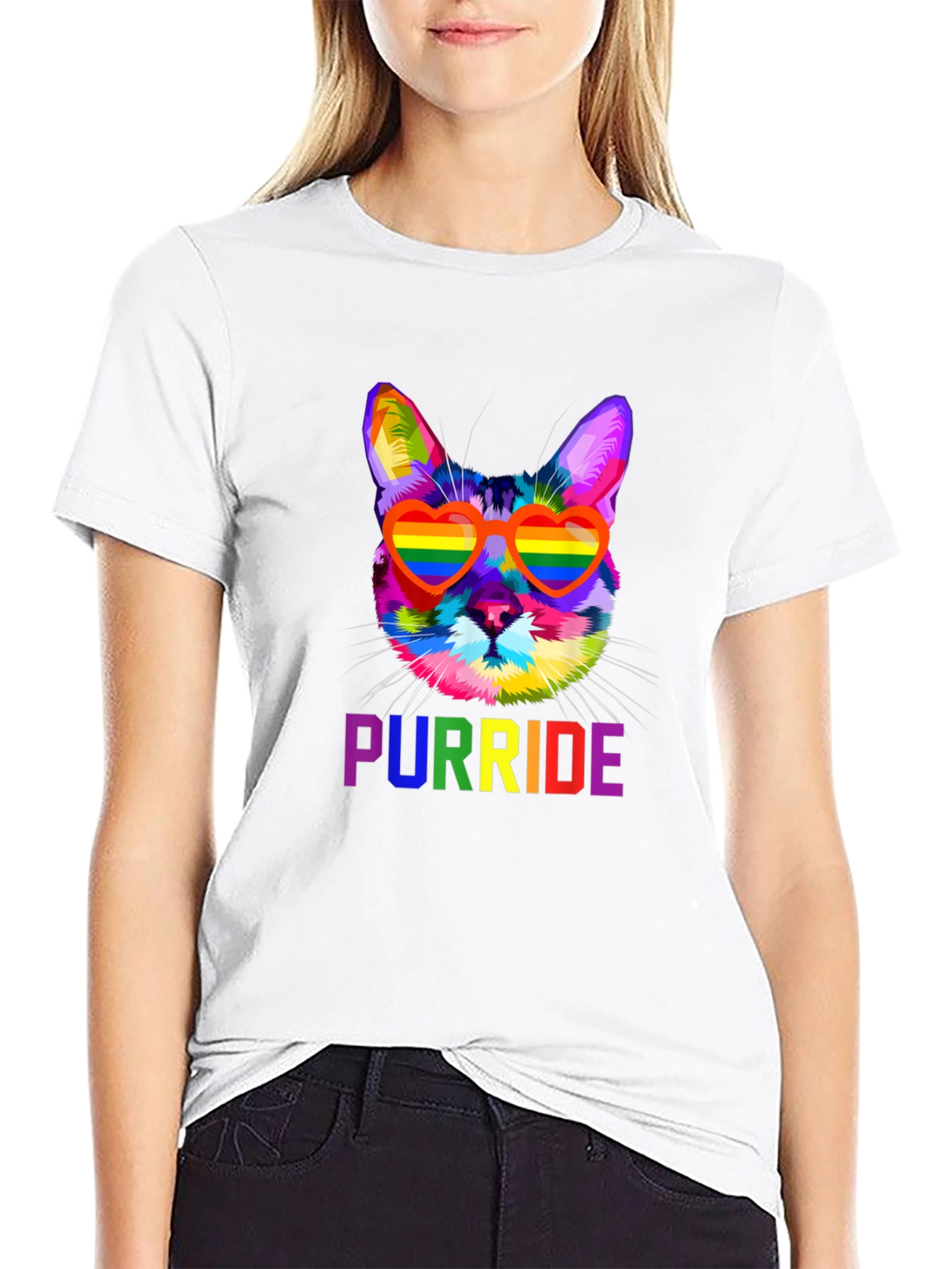 Rainbow Purride Cat T-Shirt