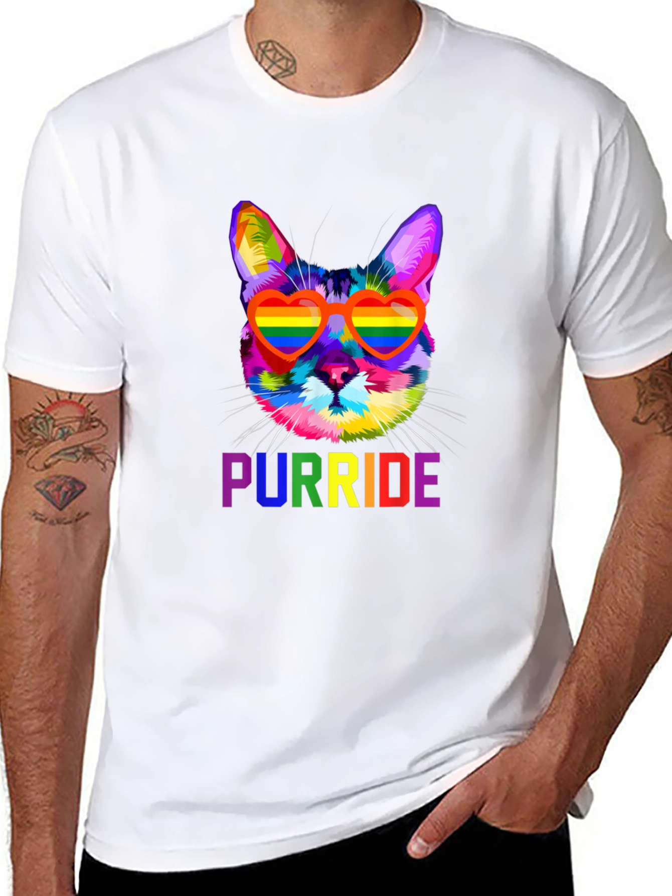 Rainbow Purride Cat T-Shirt