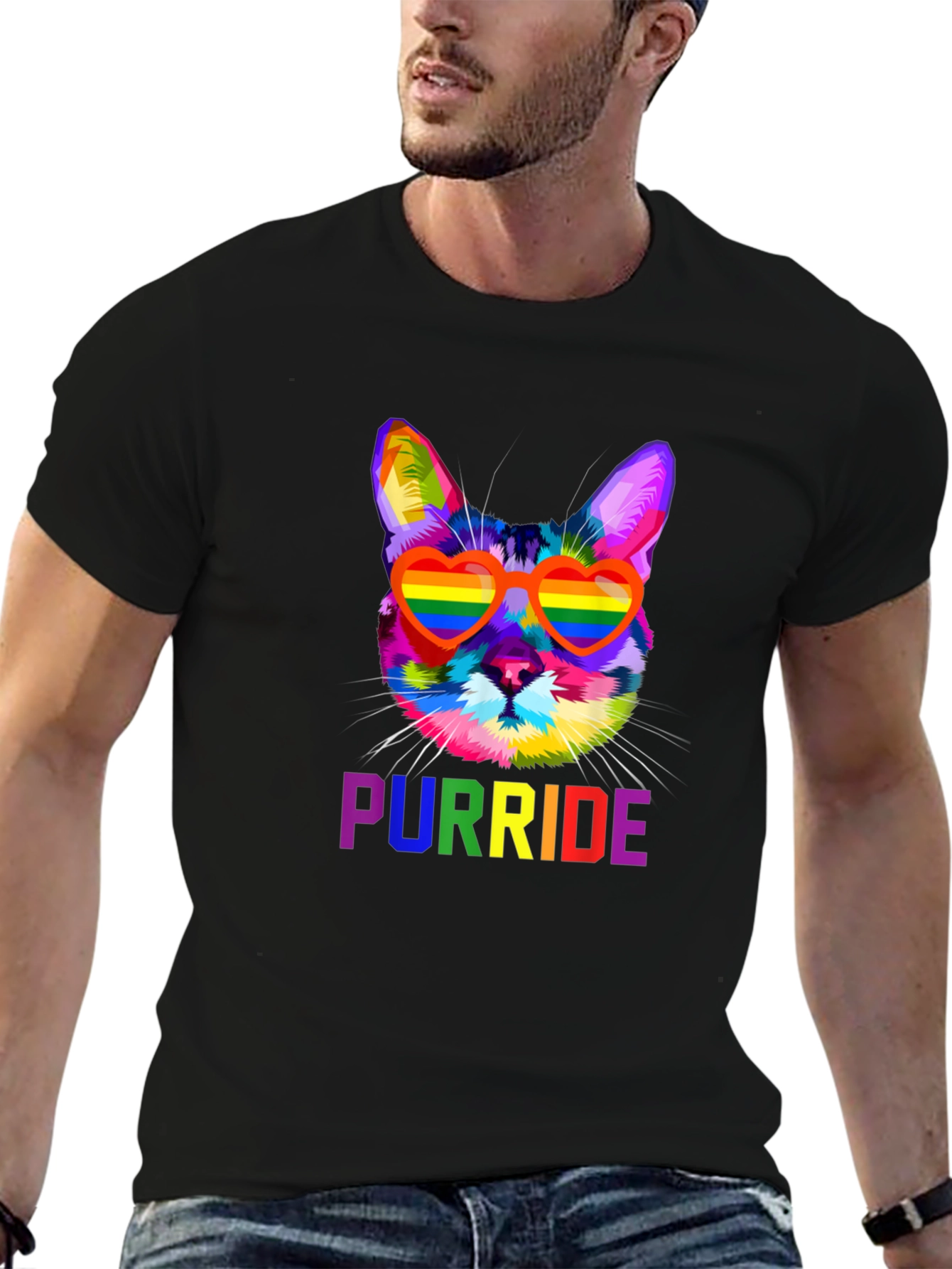 Rainbow Purride Cat T-Shirt