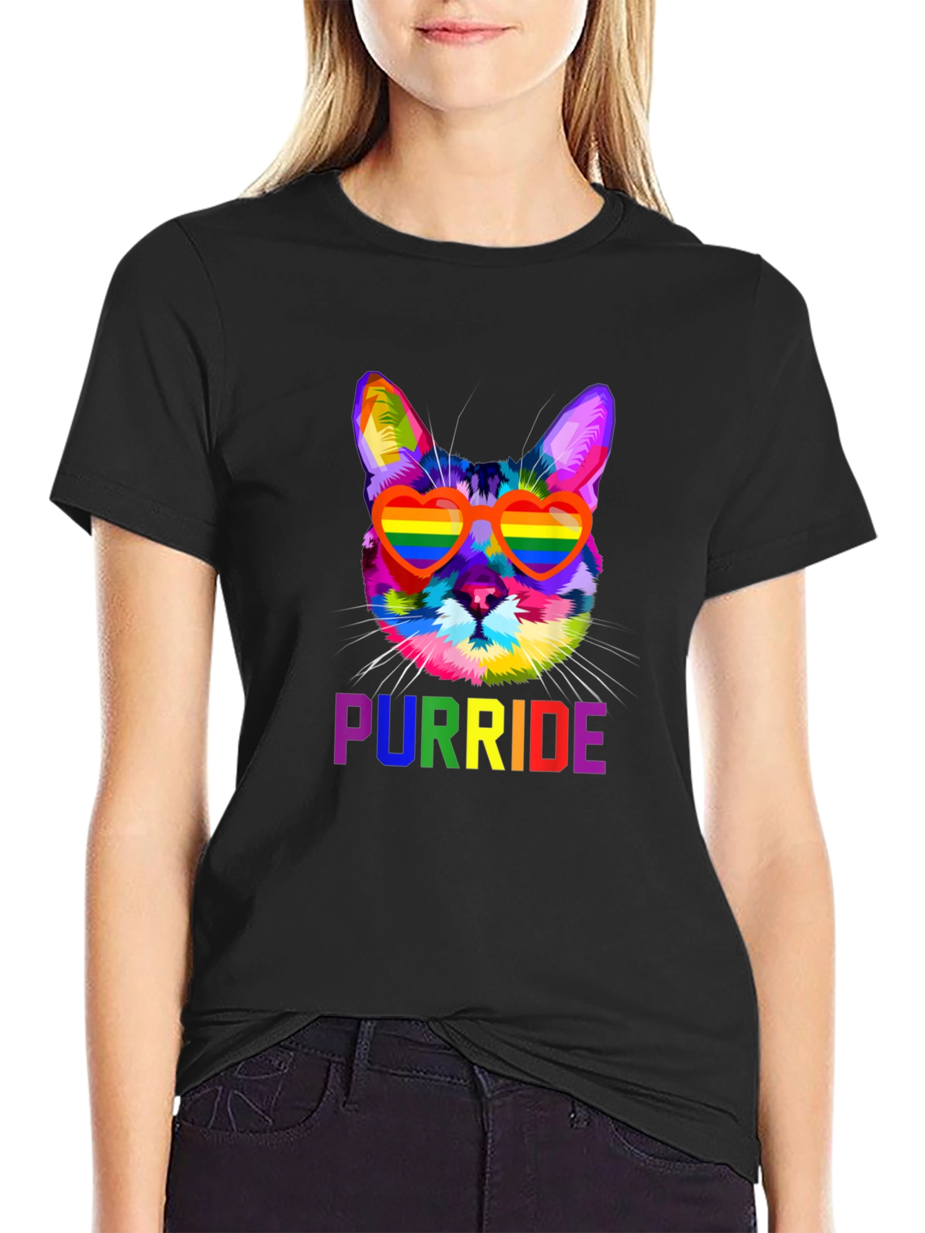 Rainbow Purride Cat T-Shirt