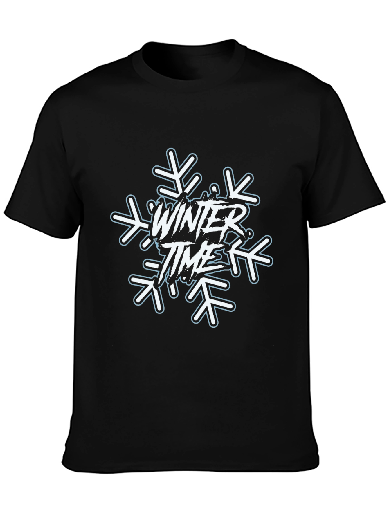 Winter Time Snowflake Graphic T-Shirt