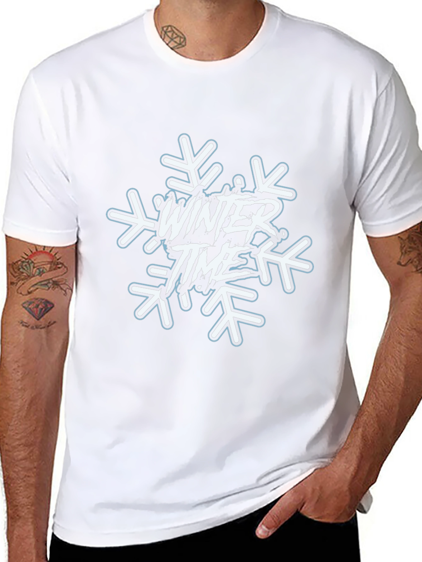 Winter Time Snowflake Graphic T-Shirt