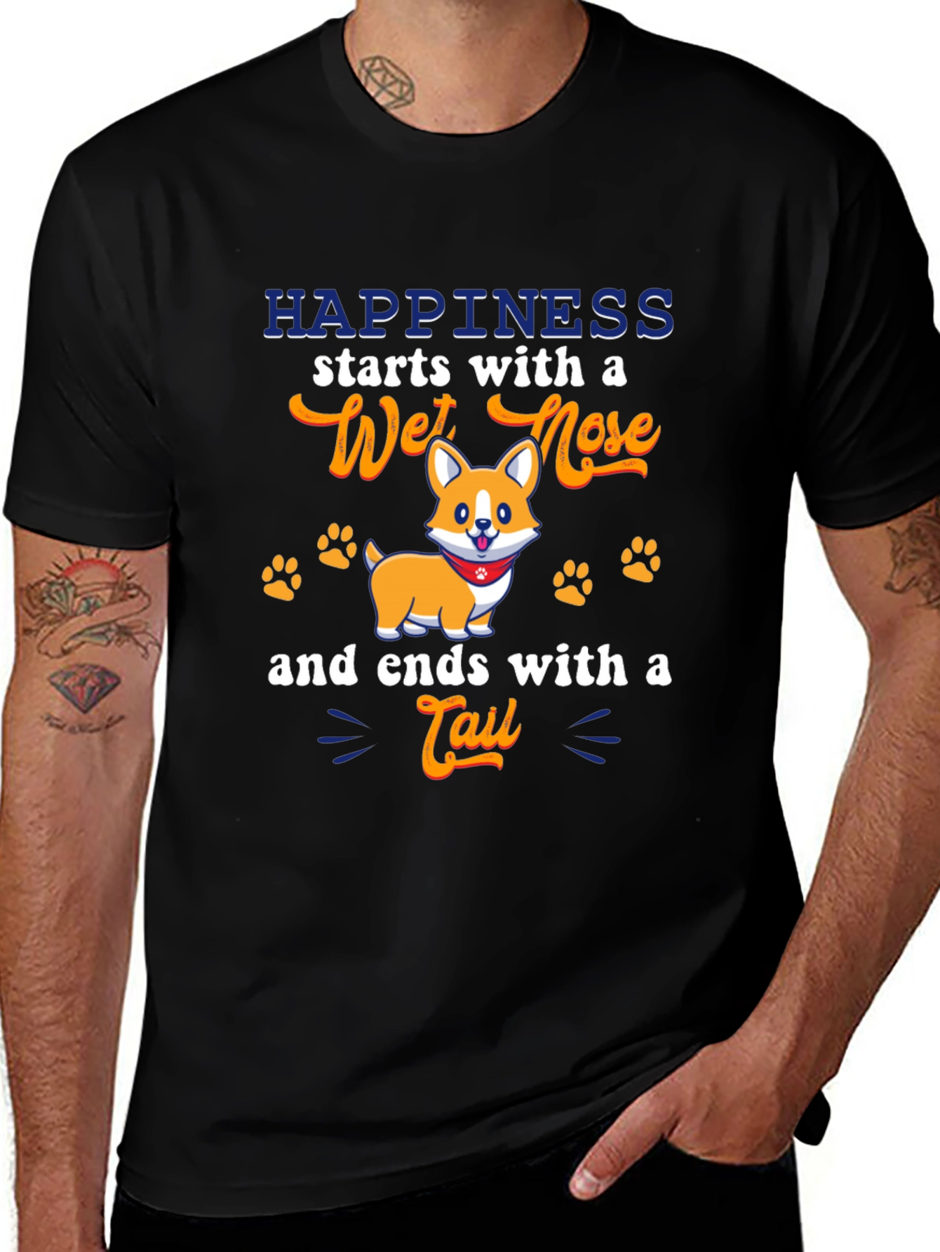 Happiness Starts with a Wet Nose T-Shirt
