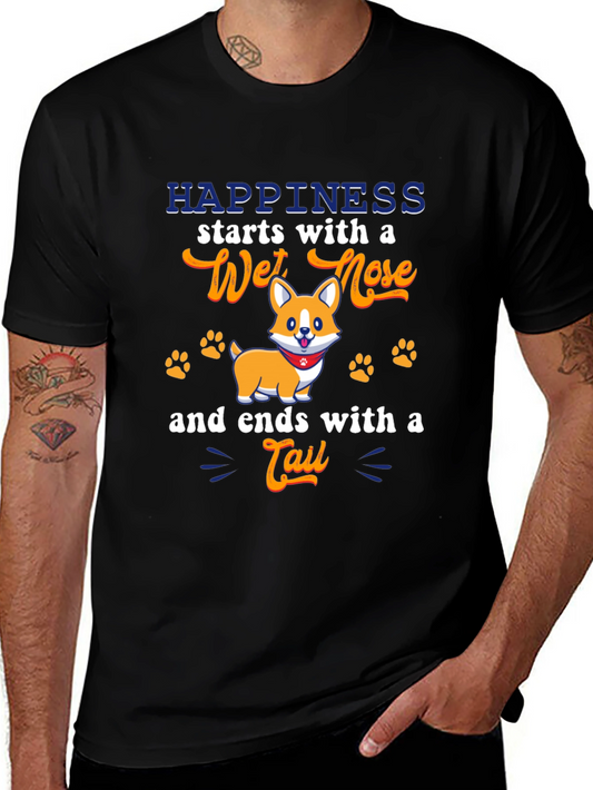 Happiness Starts with a Wet Nose T-Shirt