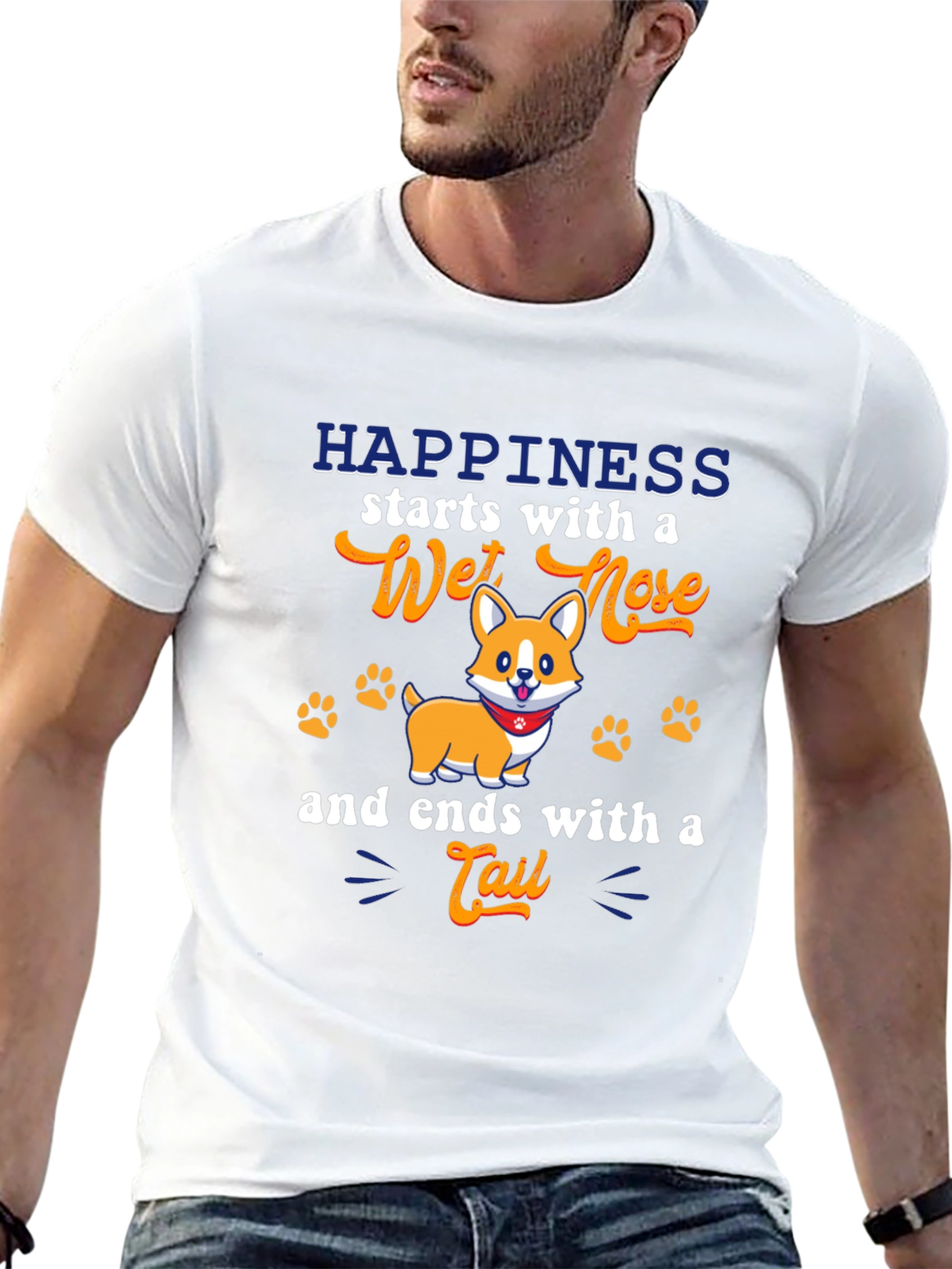Happiness Starts with a Wet Nose T-Shirt
