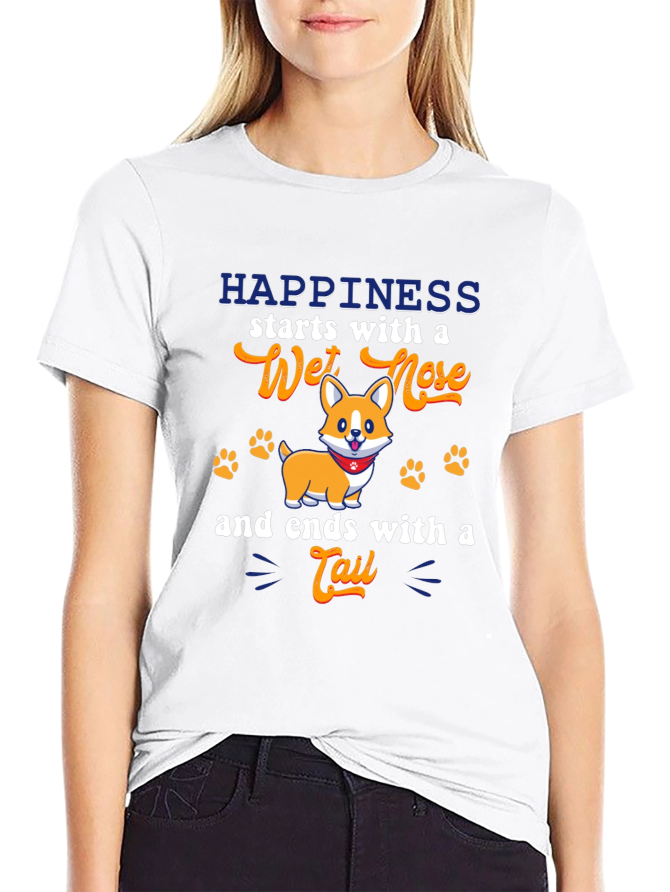 Happiness Starts with a Wet Nose T-Shirt