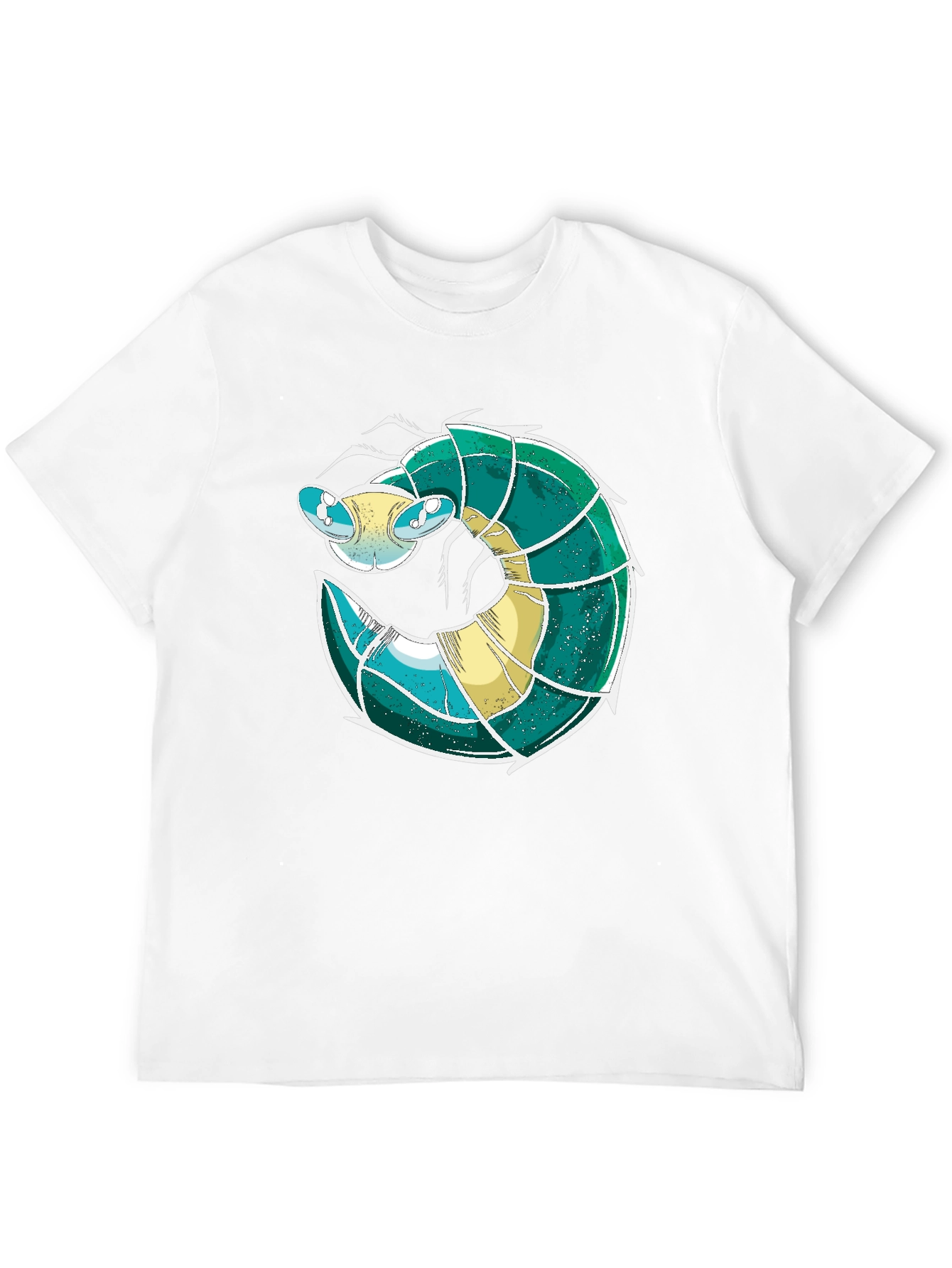 Cool Shrimp Design Black T-Shirt