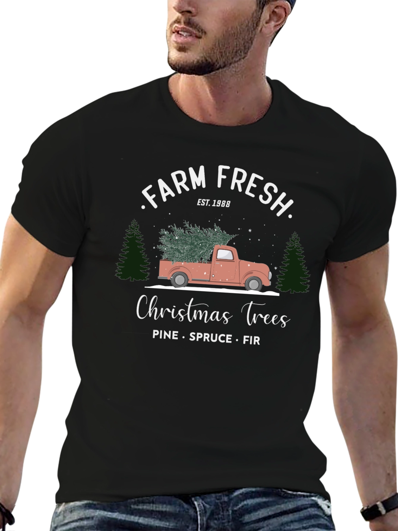 Farm Fresh Christmas Trees Graphic Tee