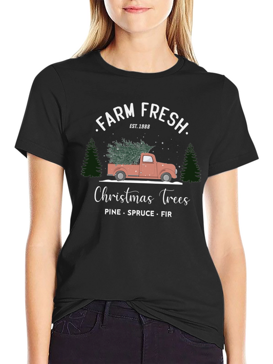 Farm Fresh Christmas Trees Graphic Tee