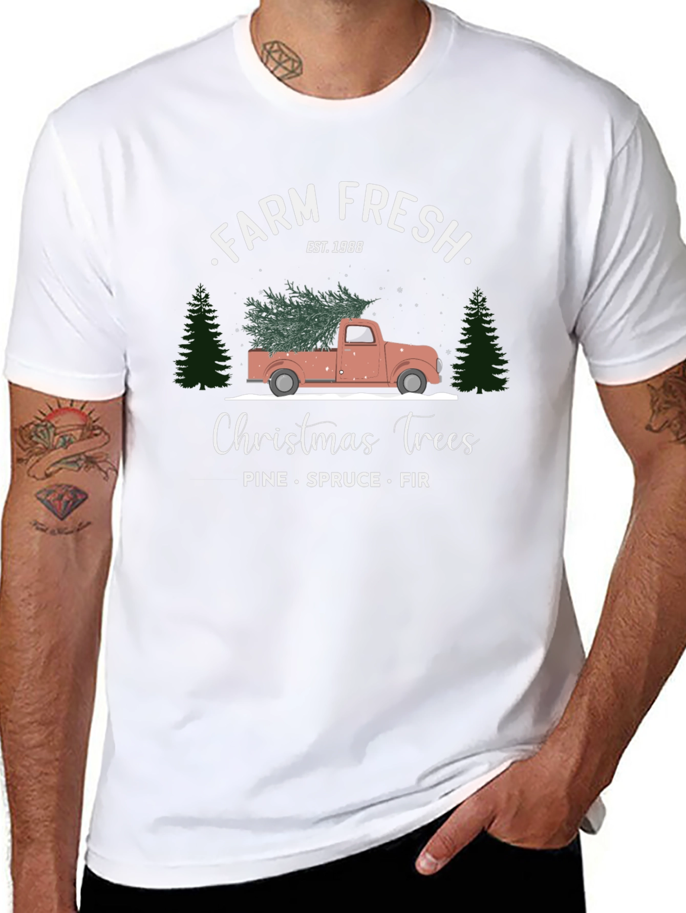 Farm Fresh Christmas Trees Graphic Tee