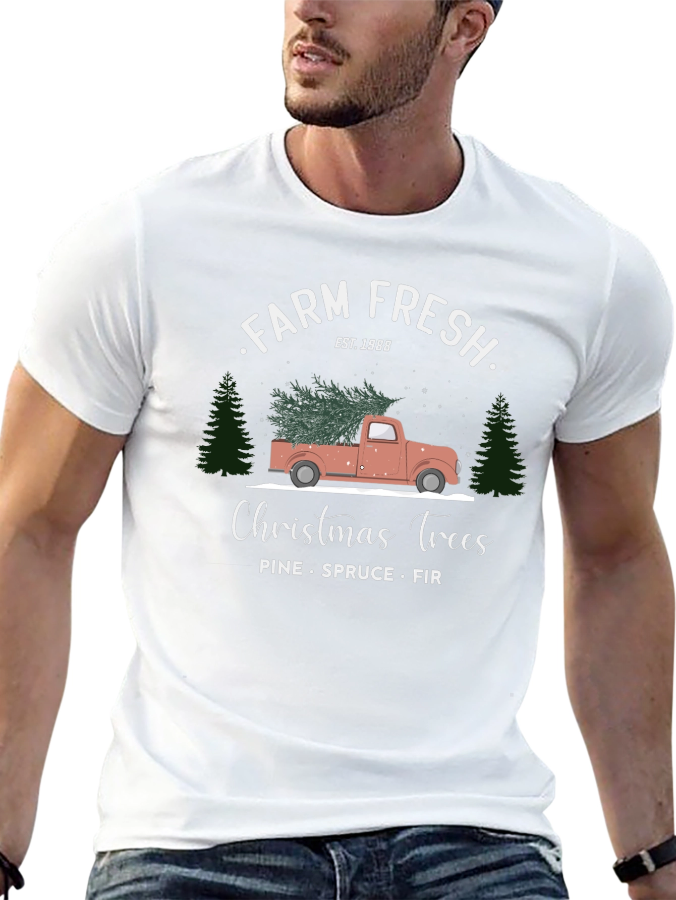 Farm Fresh Christmas Trees Graphic Tee