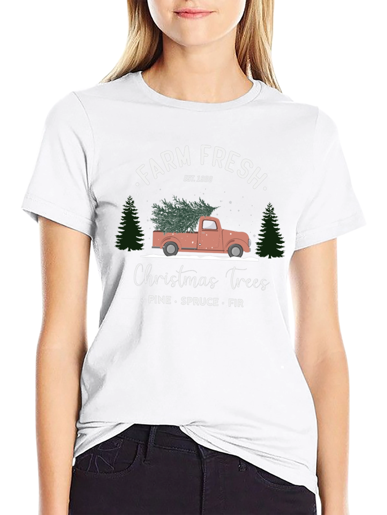 Farm Fresh Christmas Trees Graphic Tee