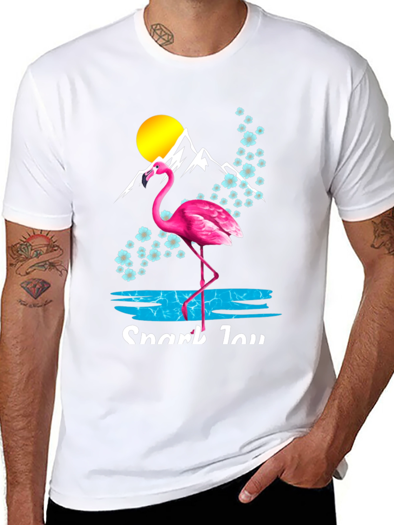 Flamingo Mountain Graphic Tee