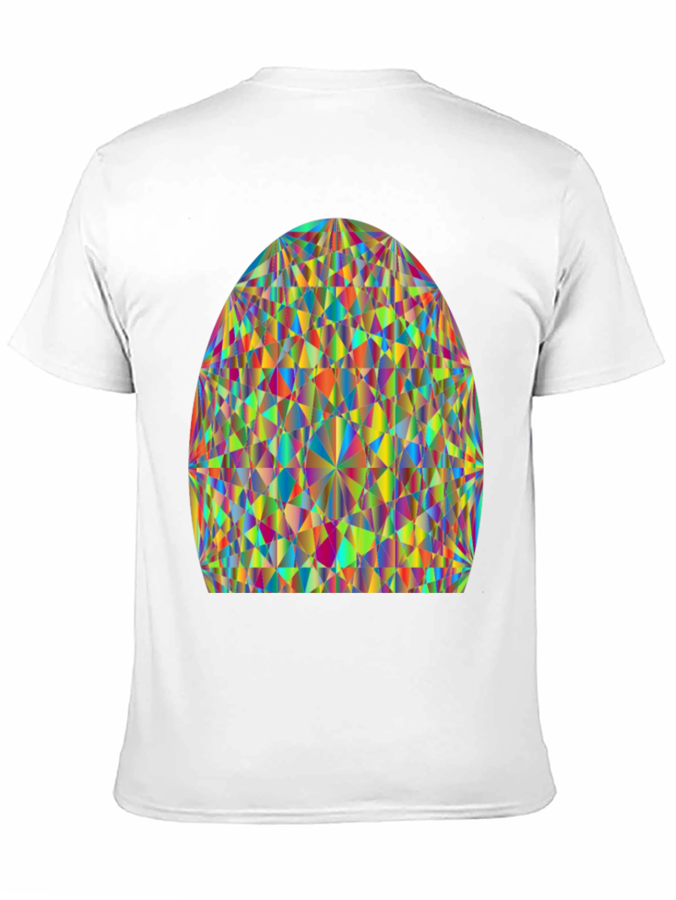 Prism Pattern Black Tee - Geometric Art Shirt