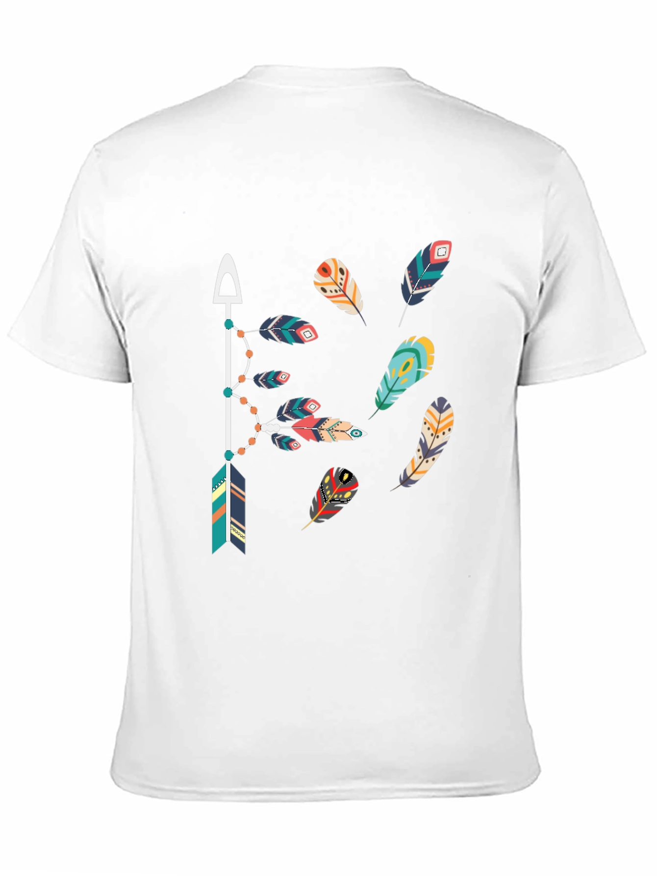 Feather Arrow Graphic Tee - Casual Black T-Shirt