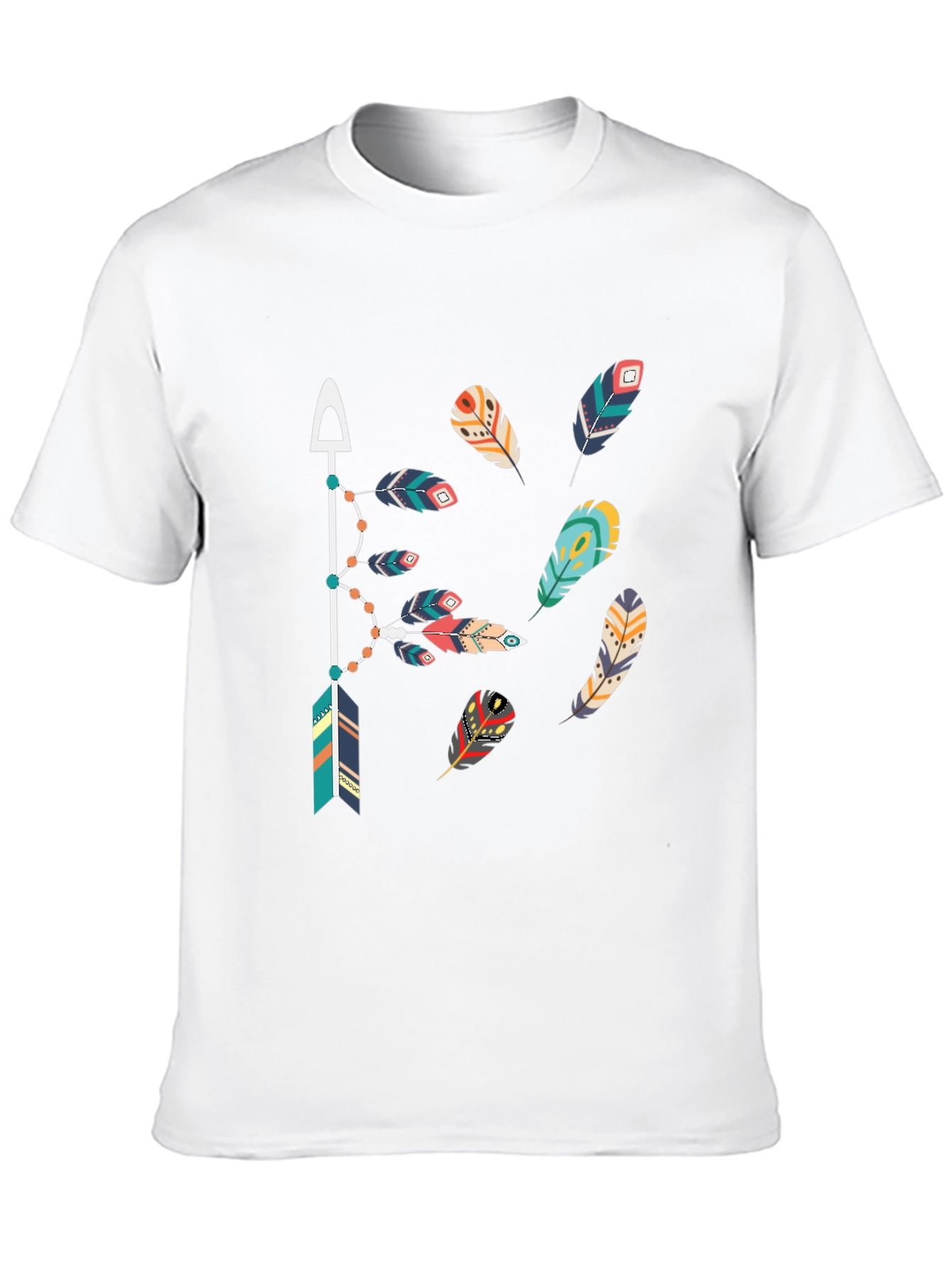Feather Arrow Graphic Tee - Casual Black T-Shirt