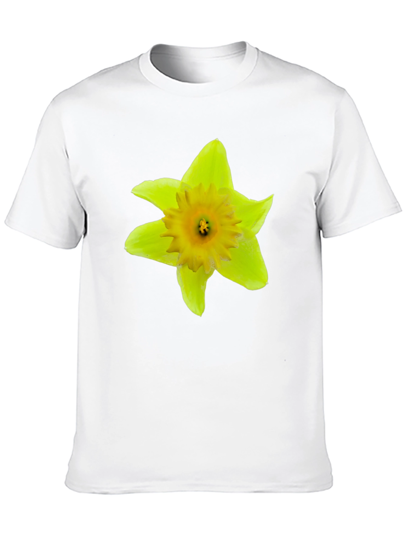 Daffodil Flower Graphic Black T-Shirt