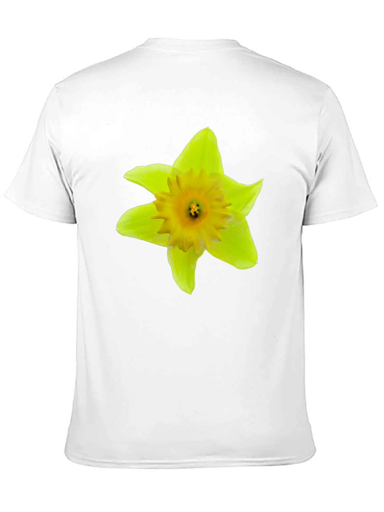 Daffodil Flower Graphic Black T-Shirt
