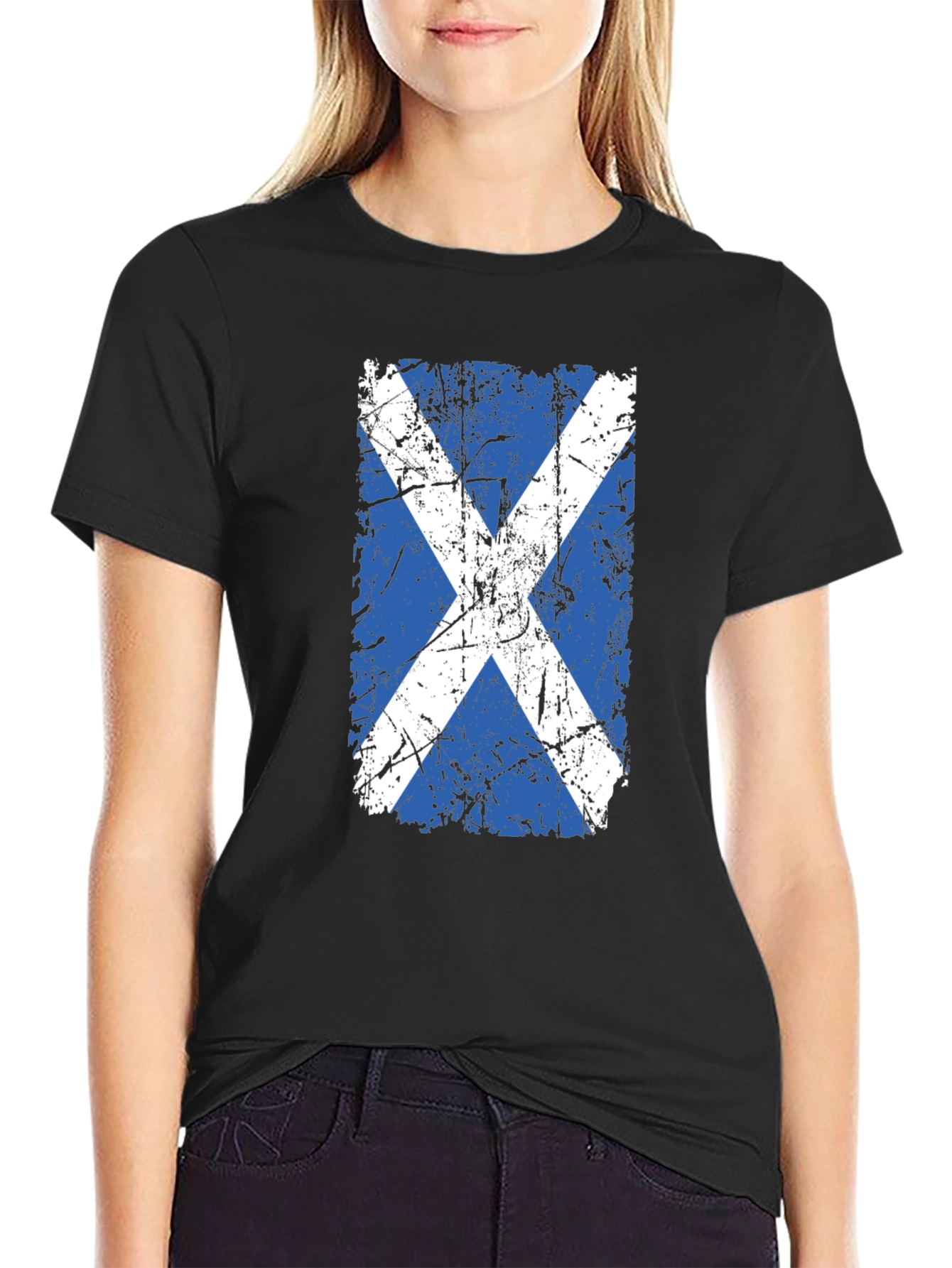 Scottish Flag Distressed Graphic Tee