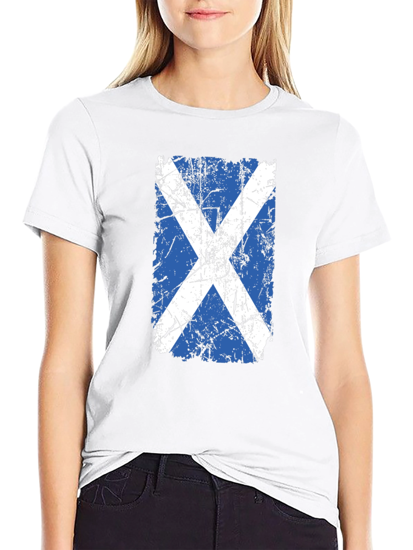 Scottish Flag Distressed Graphic Tee