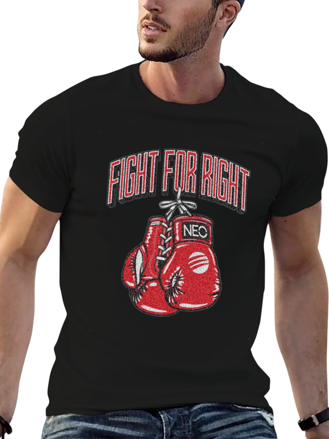 Fight For Right Boxing Gloves T-Shirt
