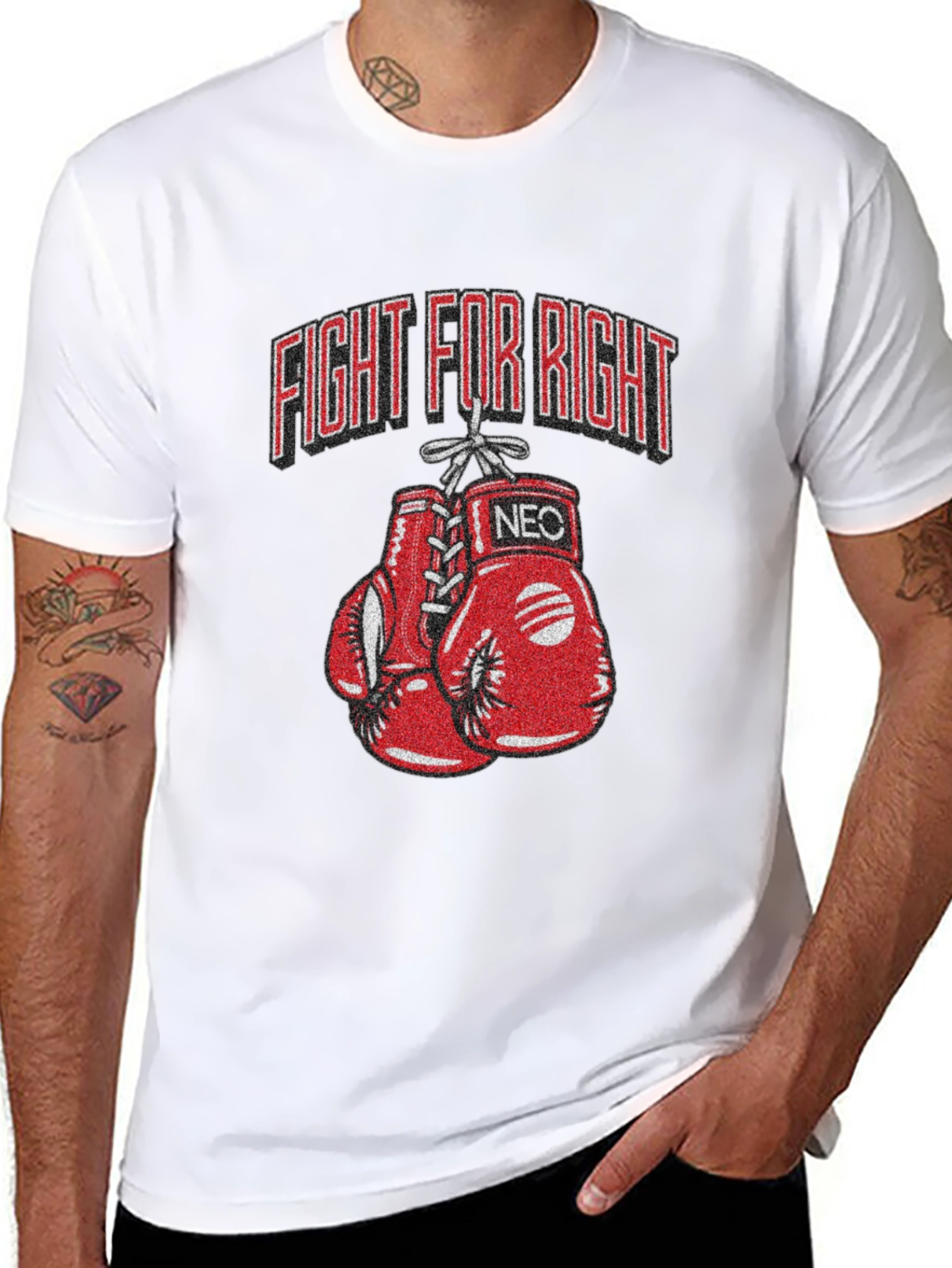 Fight For Right Boxing Gloves T-Shirt
