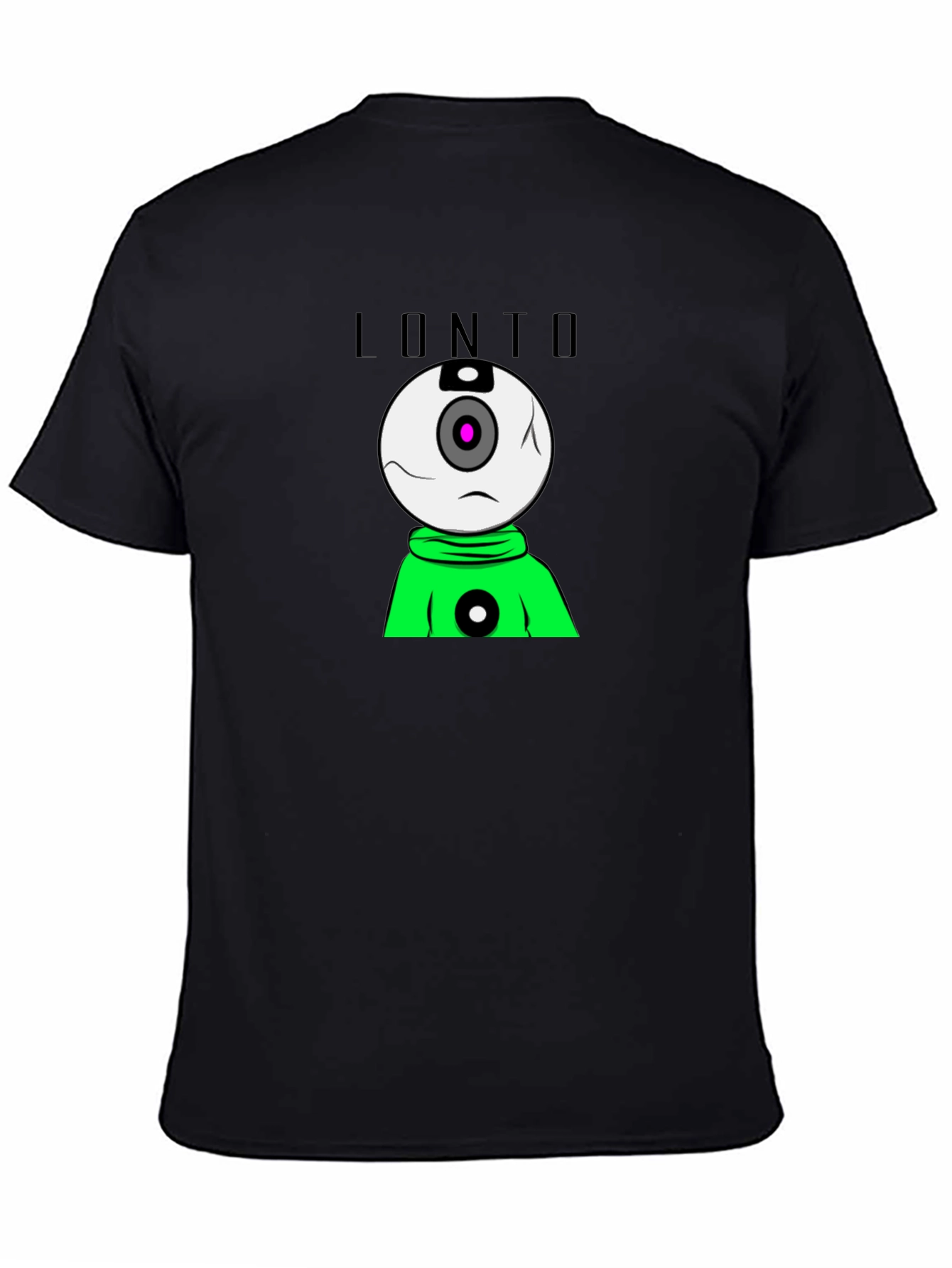Lonto Graphic T-Shirt - Black Crew Neck Tee