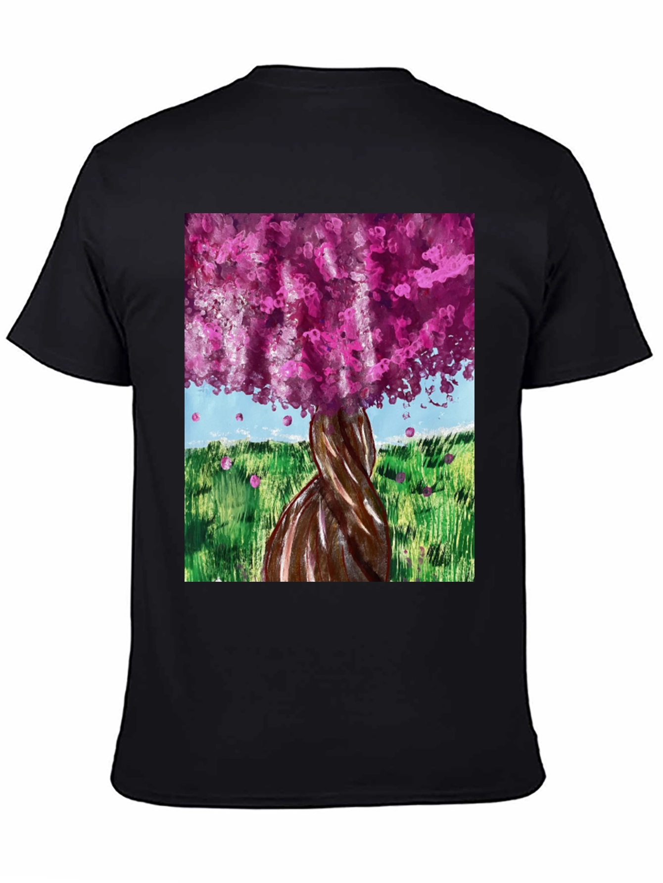 Pink Blossom Tree Graphic Tee - Nature Inspired Fashion
