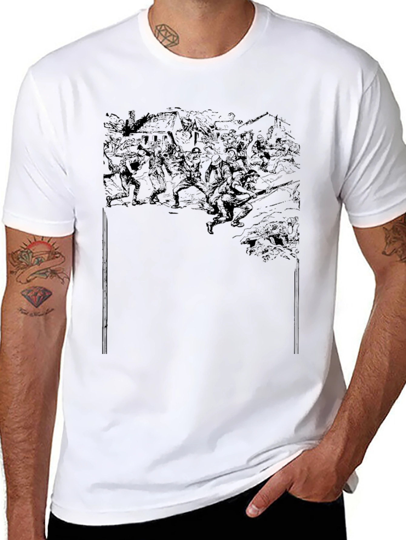 Graphic Tee - Black Cotton T-Shirt