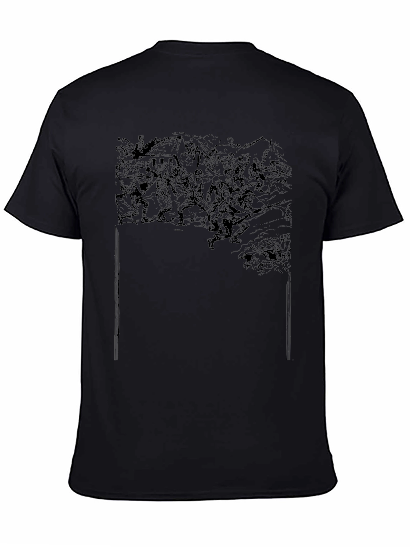 Graphic Tee - Black Cotton T-Shirt