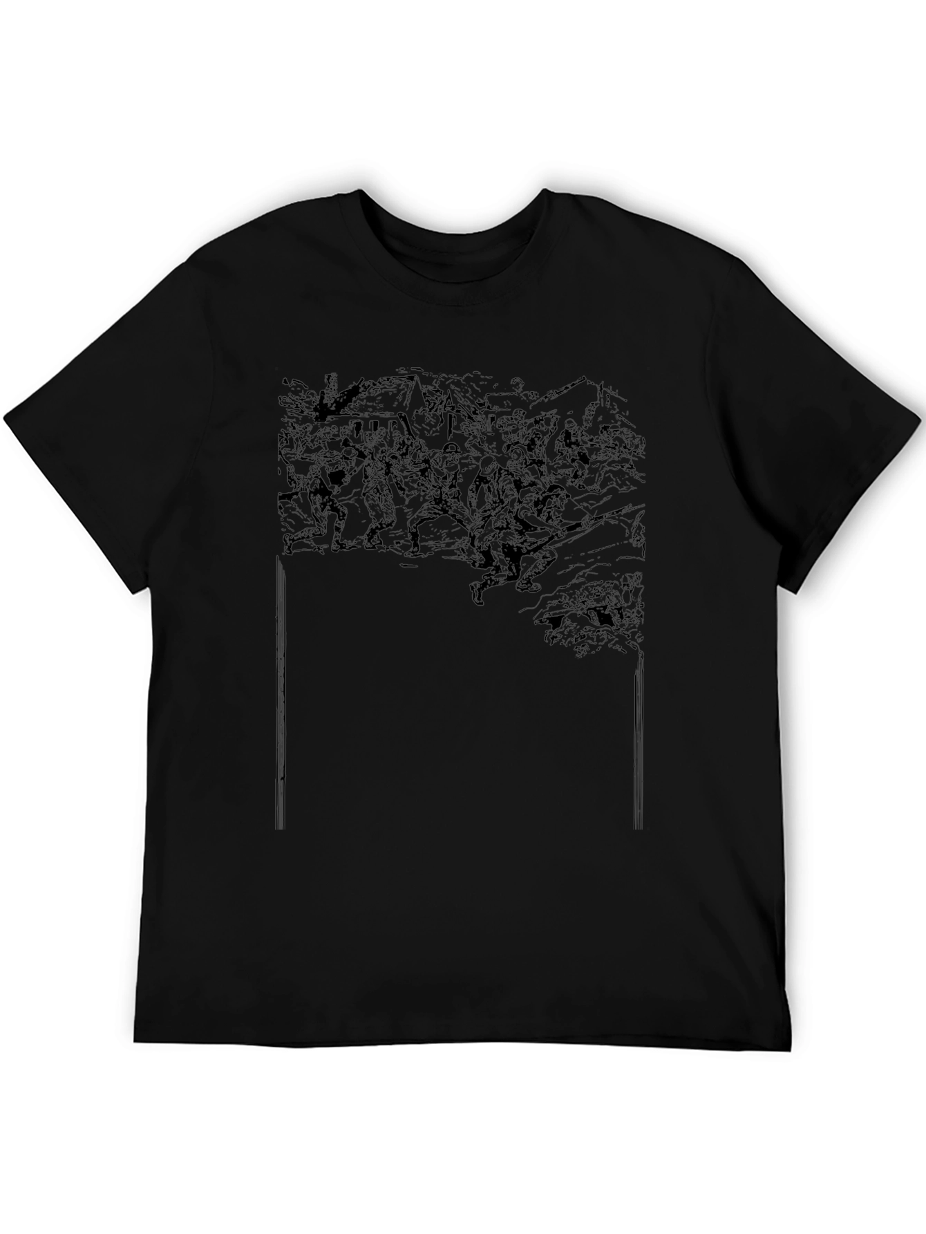Graphic Tee - Black Cotton T-Shirt