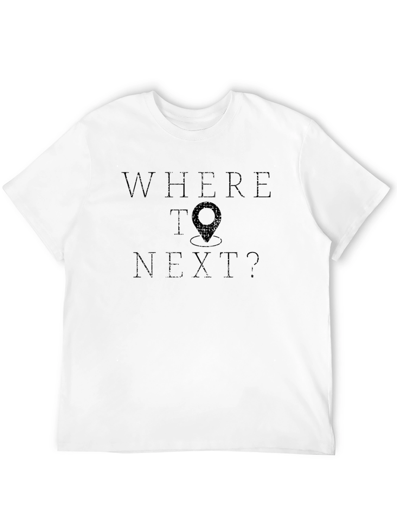 Where To Next? Black Graphic Tee