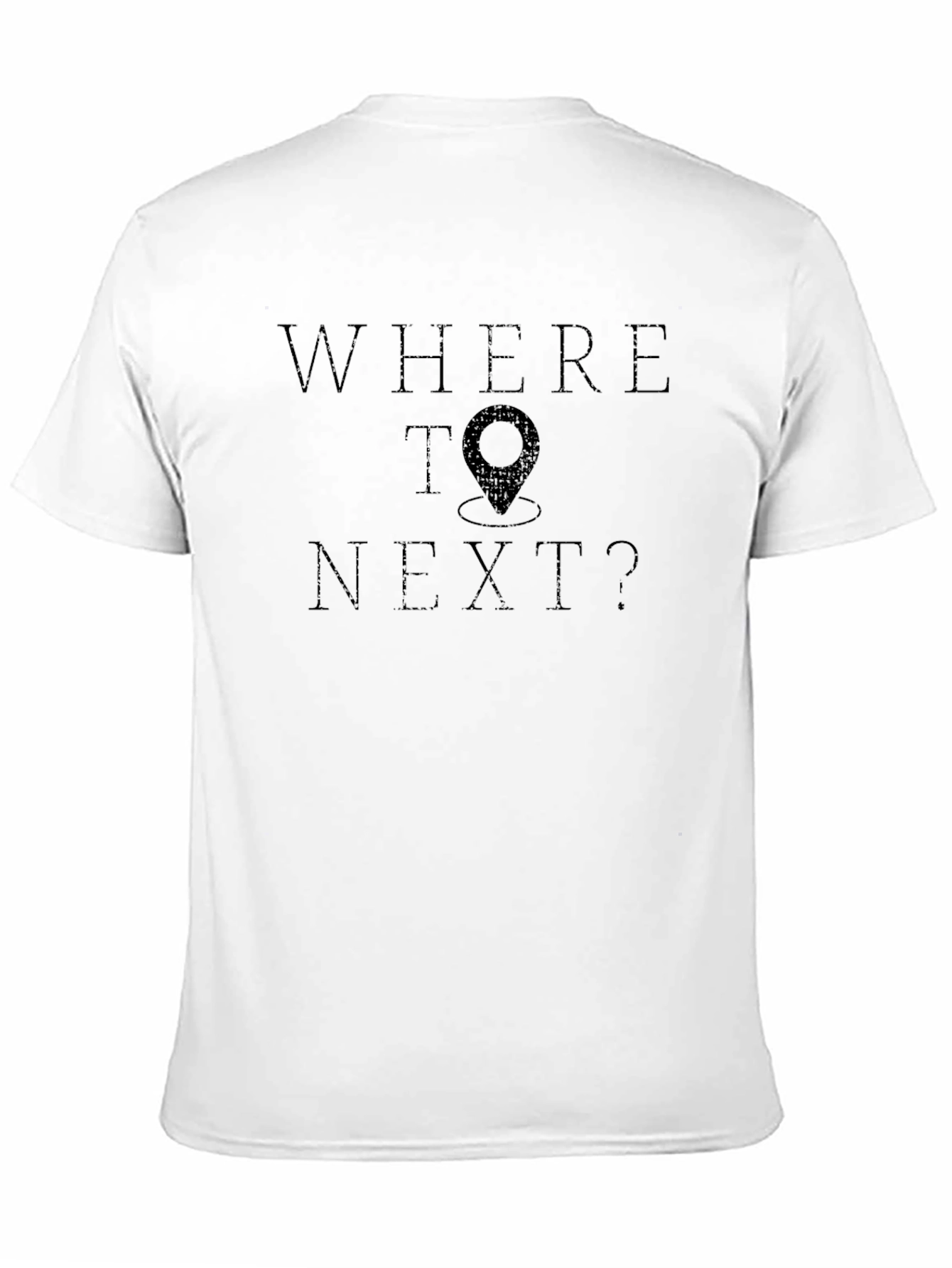 Where To Next? Black Graphic Tee