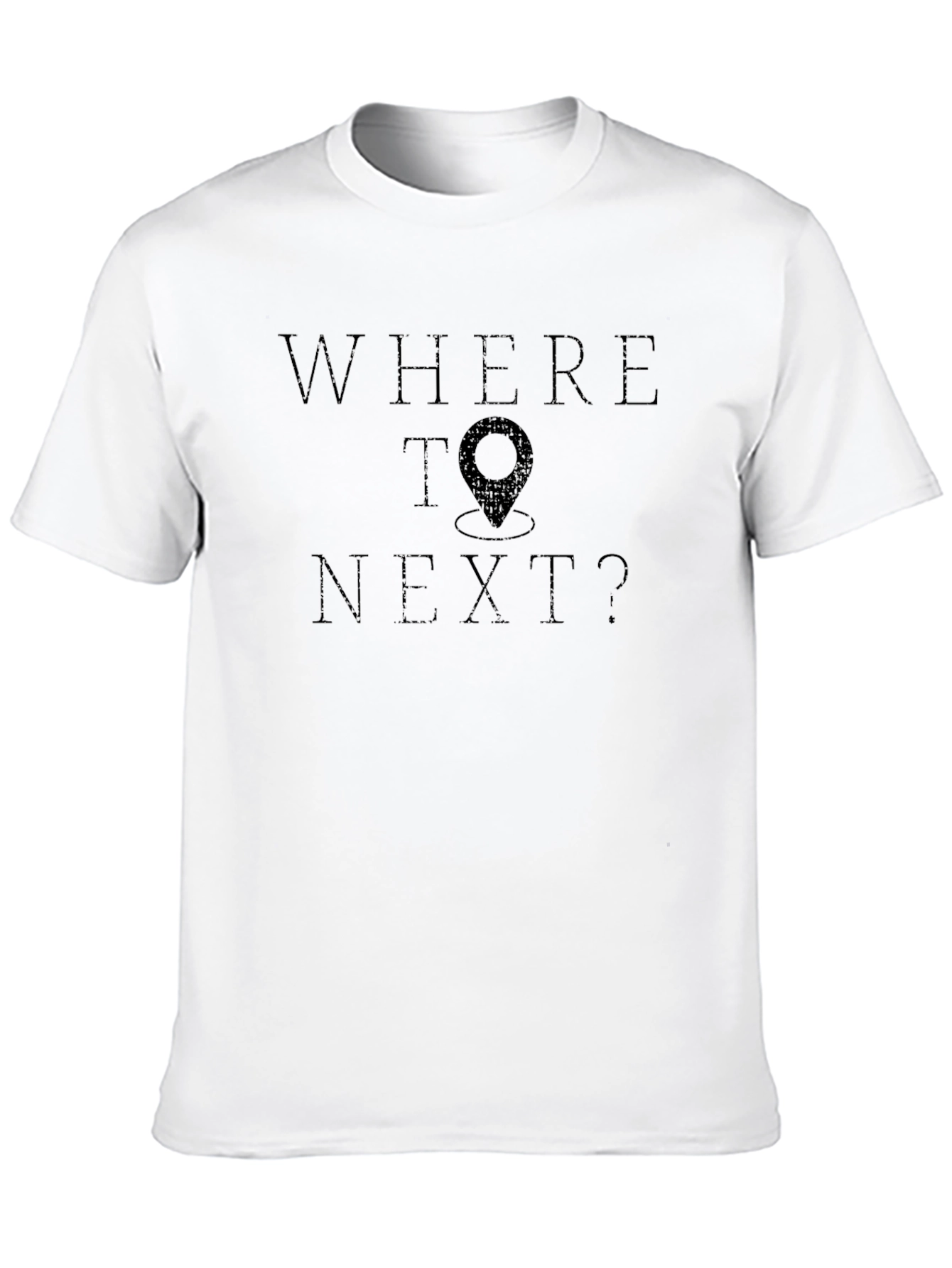 Where To Next? Black Graphic Tee