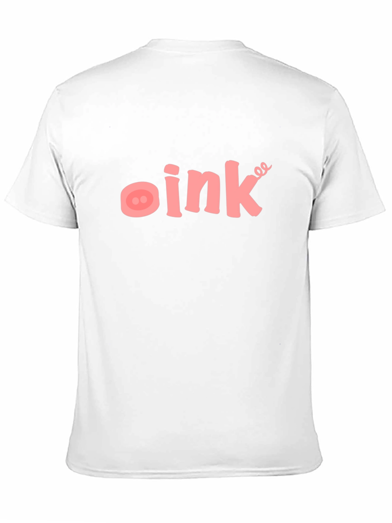 Oink Pig Snout T-Shirt - Black Crew Neck