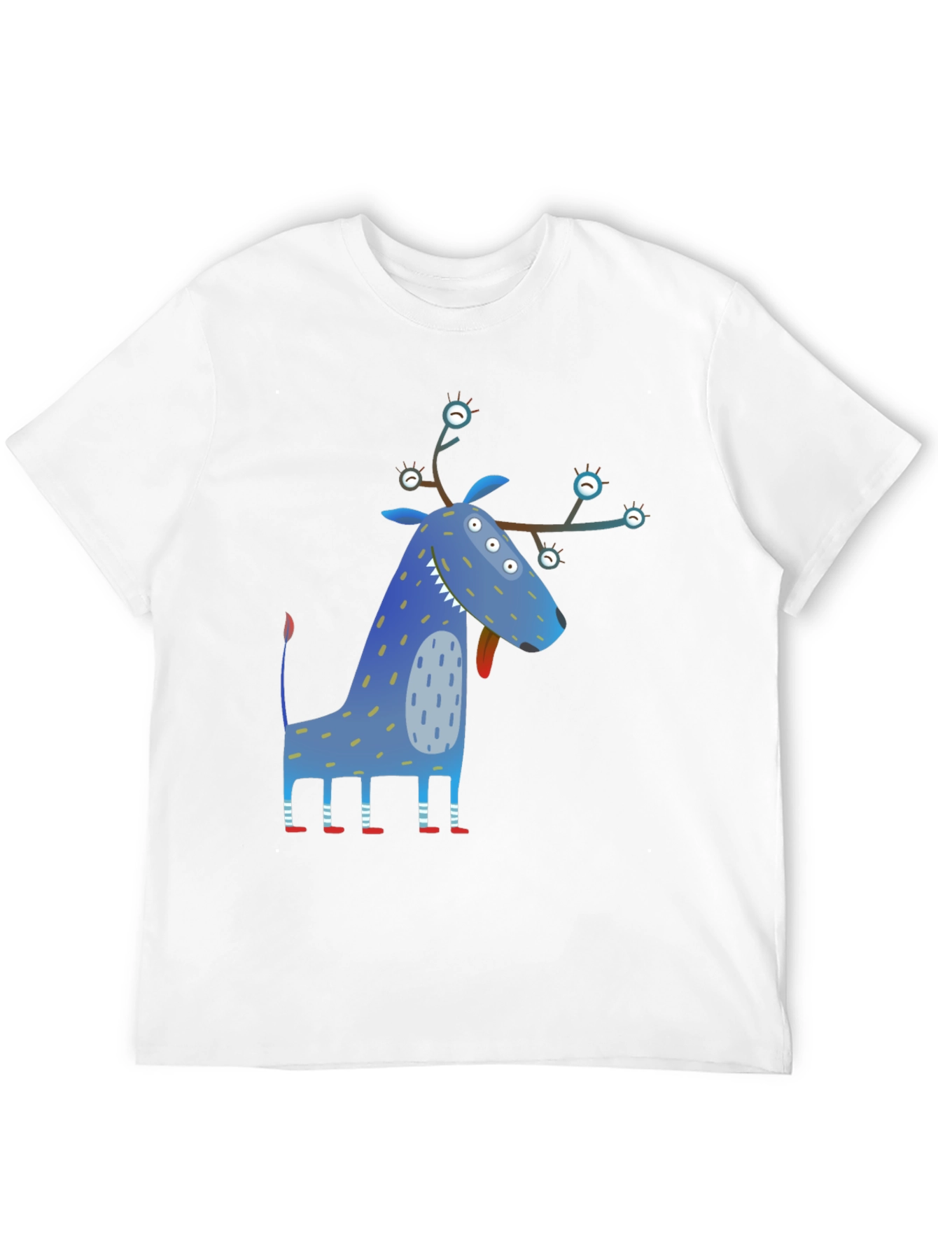 Funky Blue Monster Graphic Tee - Unique Design!