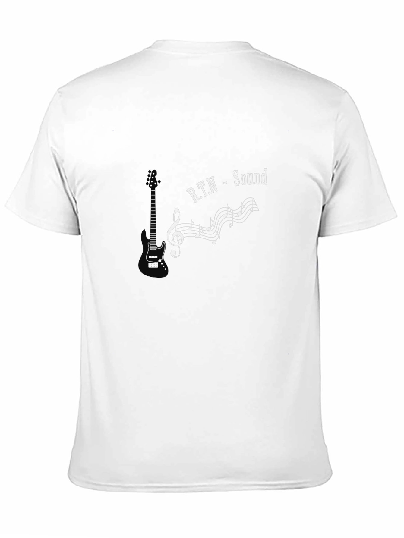 RTN-Sound Musical T-Shirt - Black Cotton Blend