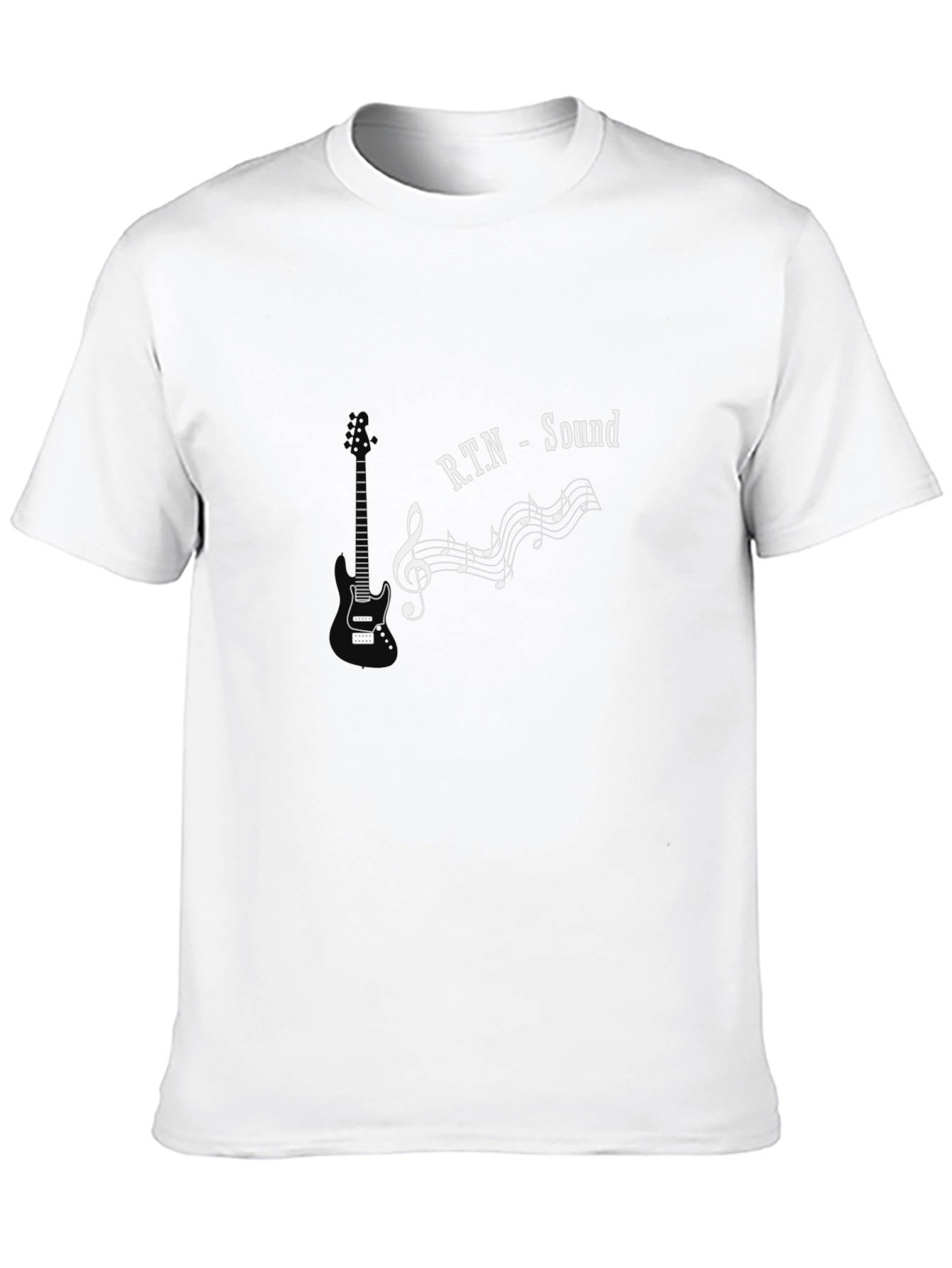 RTN-Sound Musical T-Shirt - Black Cotton Blend