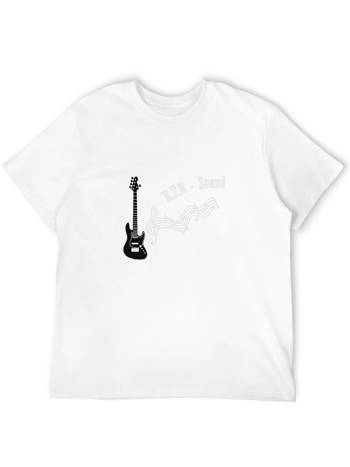 RTN-Sound Musical T-Shirt - Black Cotton Blend