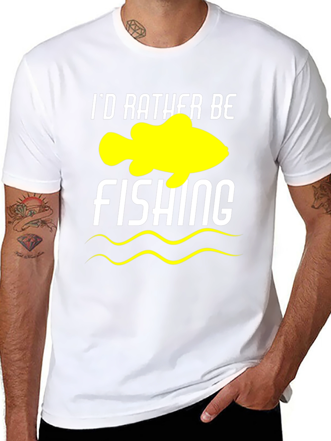 Id Rather Be Fishing Graphic Tee - Black