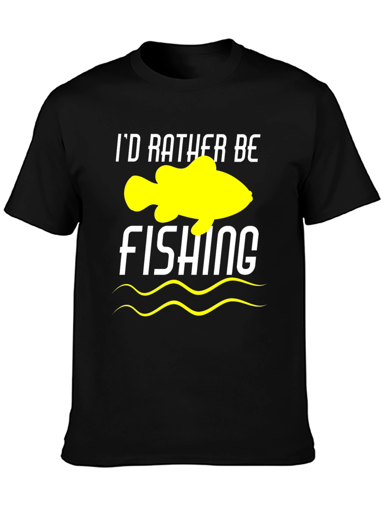 Id Rather Be Fishing Graphic Tee - Black